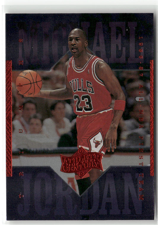 Basketball NBA Michael Jordan Upper Deck Athlete of the Century 1999 #33 Chicago Bulls Trading Card Original