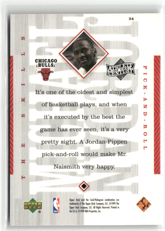 Basketball NBA Michael Jordan Upper Deck Athlete of the Century 1999 #34 Chicago Bulls Trading Card Original