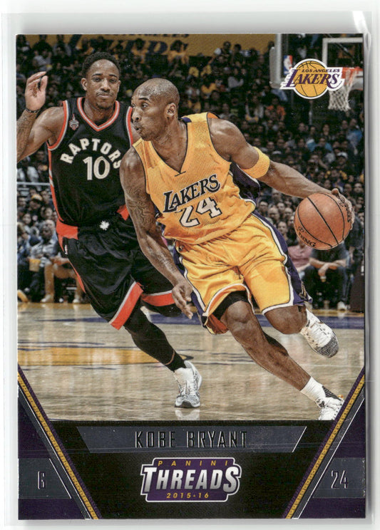 Basketball NBA Kobe Bryant 2015-16 Panini Threads Basketball #20 Los Angeles Lakers Trading Card Original