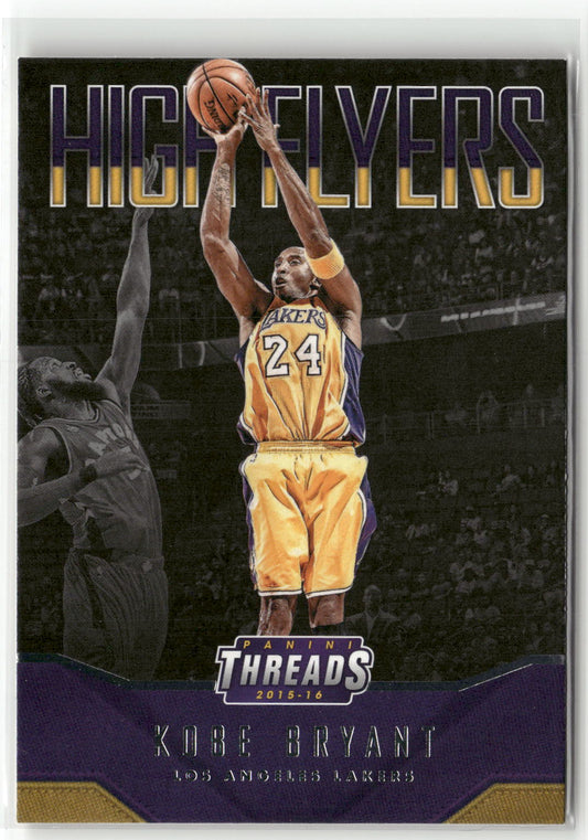 Basketball NBA Kobe Bryant 2015-16 Panini Threads Basketball #2 Highflyers Los Angeles Lakers Trading Card Original