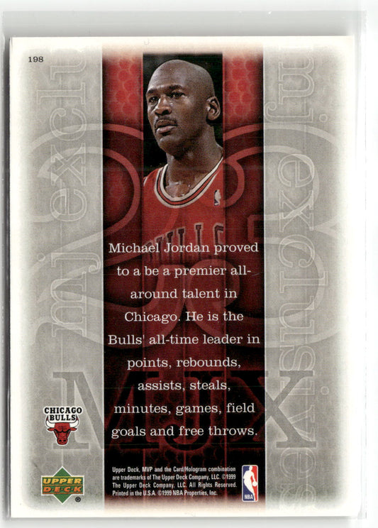 Basketball NBA Michael Jordan 1999-00 Upper Deck MVP #198 Chicago Bulls Trading Card Original
