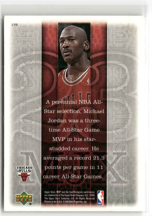 Basketball NBA Michael Jordan Upper Deck MVP MJ Exclusives 1999 #179 Chicago Bulls Trading Card Original
