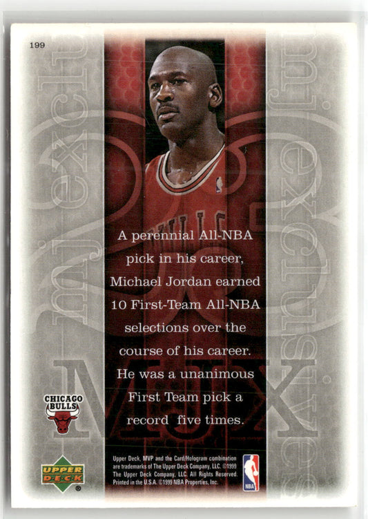 Basketball NBA Michael Jordan 1999-00 Upper Deck MVP #199 Chicago Bulls Trading Card Original