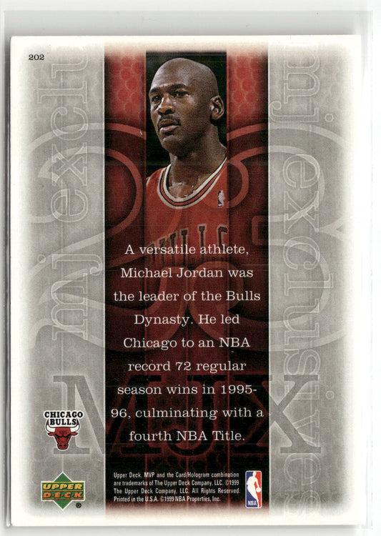 Basketball NBA Michael Jordan Upper Deck MVP 1999-00 #202 Chicago Bulls Trading Card Original