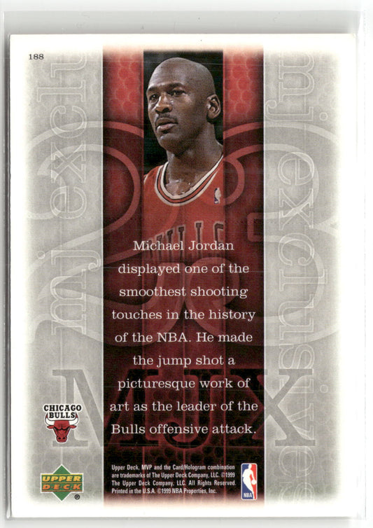 Basketball NBA Michael Jordan 1999-00 Upper Deck MVP #188 Chicago Bulls Trading Card Original
