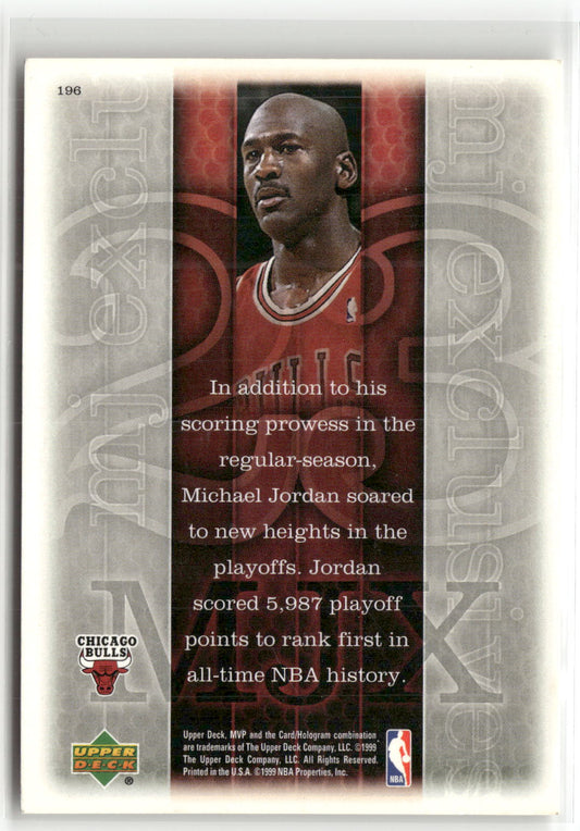 Basketball NBA Michael Jordan 1999-00 Upper Deck MVP #196 Chicago Bulls Trading Card Original