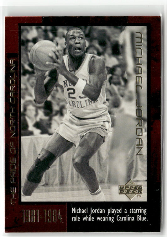 Basketball NBA Michael Jordan Upper Deck The Pride of North Carolina 1999 #6 North Carolina Tar Heels Trading Card Original