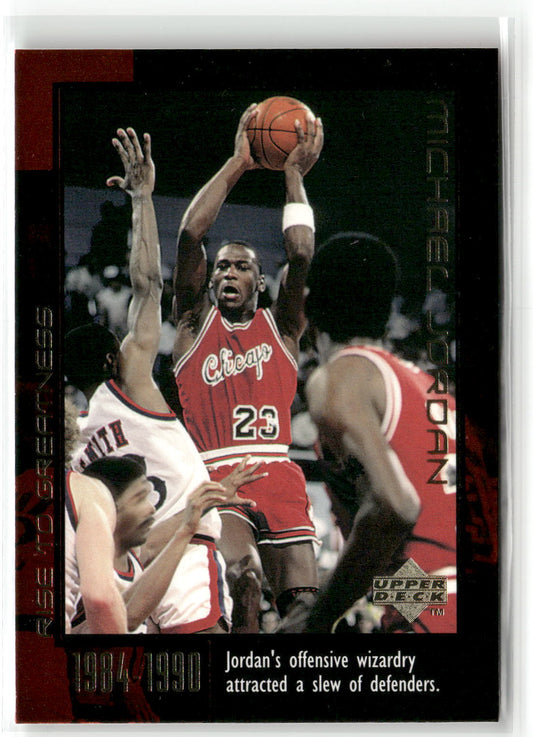 Basketball NBA Michael Jordan 1999 Upper Deck Rise to Greatness #14 Chicago Bulls Trading Card Original