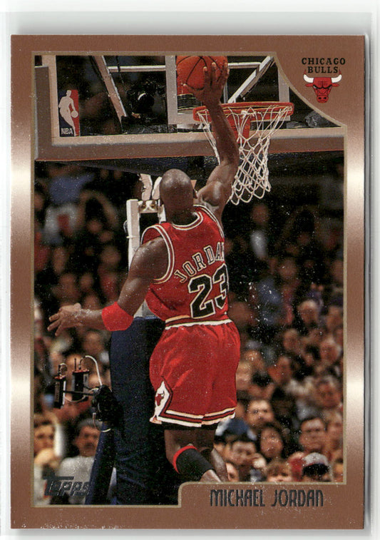 Basketball NBA Michael Jordan 1998 Topps #77 Chicago Bulls Trading Card Original