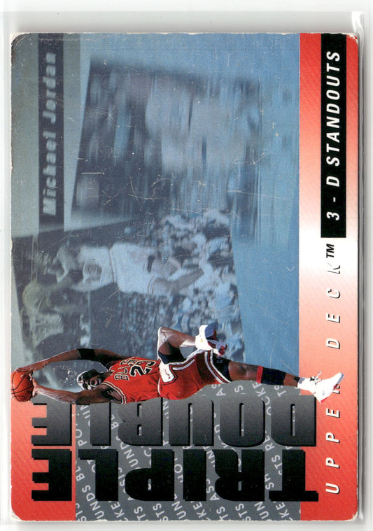 Basketball NBA Michael Jordan Upper Deck 3-D Standouts 1994 #TD2 Chicago Bulls Trading Card Original