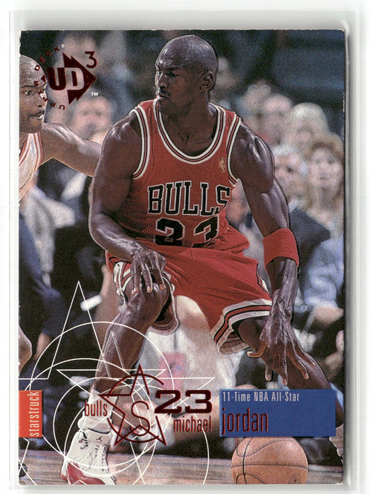 Basketball NBA Michael Jordan 1997 Upper Deck UD3 Starstruck #23 Chicago Bulls Trading Card Original