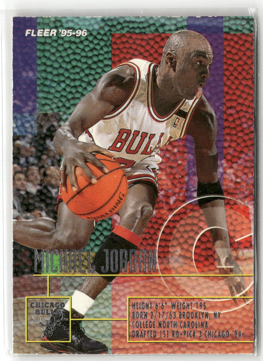 Basketball NBA Michael Jordan 1995-96 Fleer #22 Chicago Bulls Trading Card Original