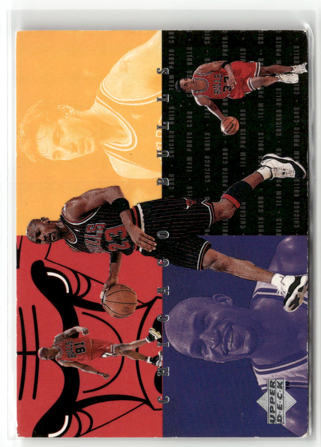 Basketball NBA Chicago Bulls Team Card Upper Deck Collector's Choice Chicago Bulls Team Photo Card 1997-98 #CB10 Chicago Bulls Trading Card Original