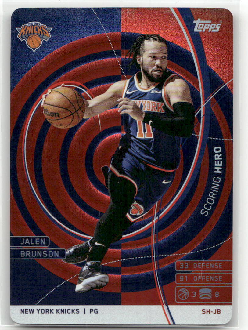 Basketball NBA Jalen Brunson Topps Match Attax NBA 2024-25 #SH-JB New York Knicks Trading Card Original