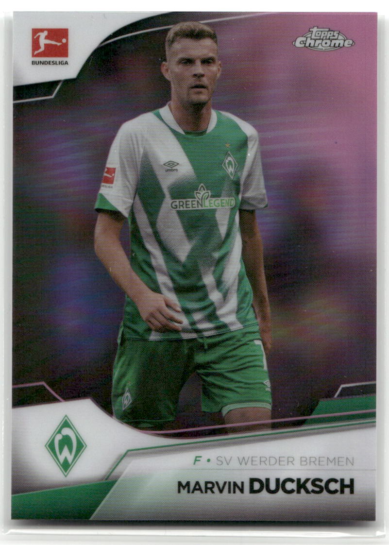 Fußball Marvin Ducksch - 2022-23 Topps Chrome Bundesliga - Purple Wave 12/75 - SV Werder Bremen #23 Trading Card Original