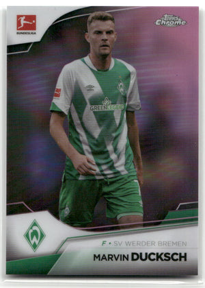 Fußball Marvin Ducksch - 2022-23 Topps Chrome Bundesliga - Purple Wave 12/75 - SV Werder Bremen #23 Trading Card Original