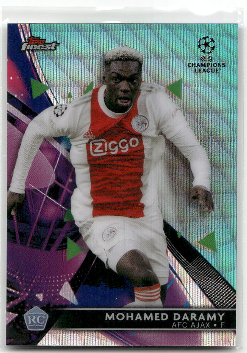 Fußball Mohamed Daramy Rookie - 2021-22 Topps Finest UEFA CL - Aqua Wave /75 - AFC Ajax #57 Trading Card Original