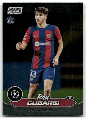 Fußball Pau Cubarsí Rookie - 2024 Topps Stadium Club Chrome UEFA UCC - FC Barcelona #67 Trading Card Original