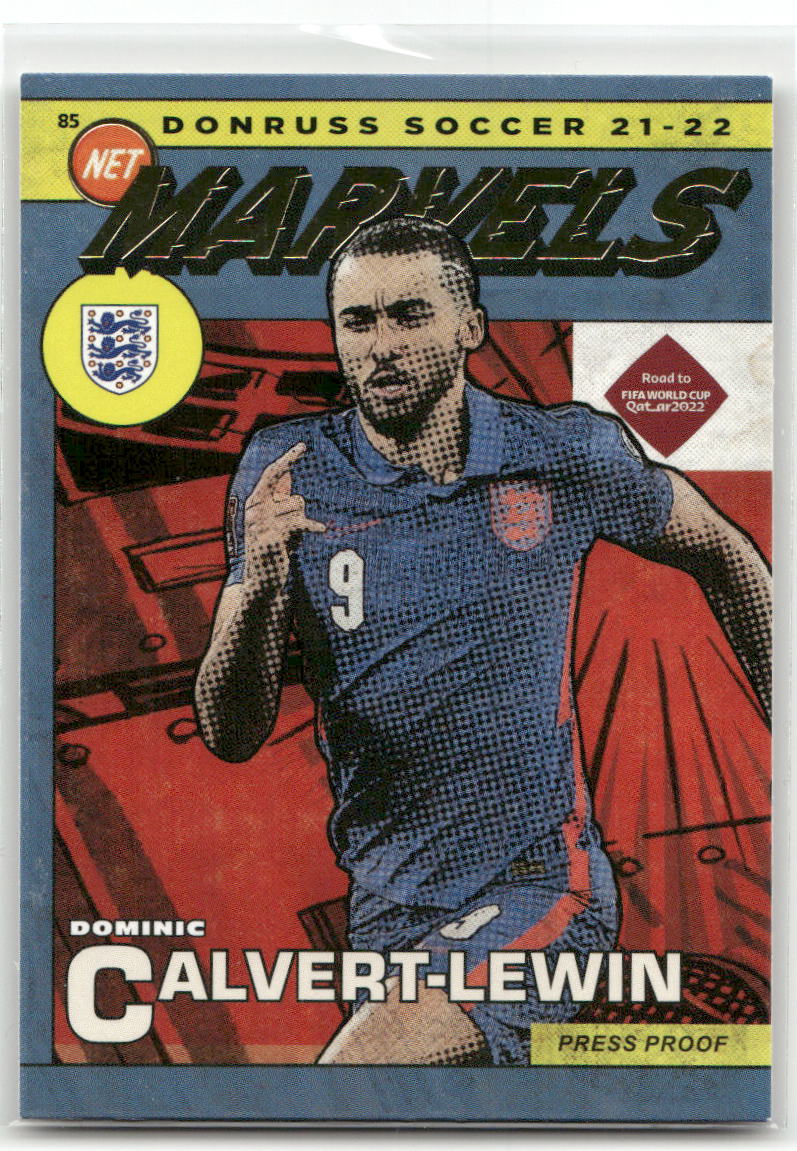 Fußball Dominic Calvert-Lewin - 2021-22 Panini Donruss Soccer - Press Proof Net Marvels Insert - England #85 Trading Card Original