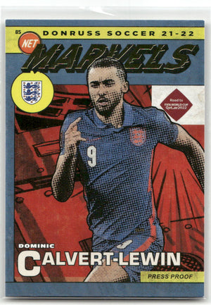 Fußball Dominic Calvert-Lewin - 2021-22 Panini Donruss Soccer - Press Proof Net Marvels Insert - England #85 Trading Card Original