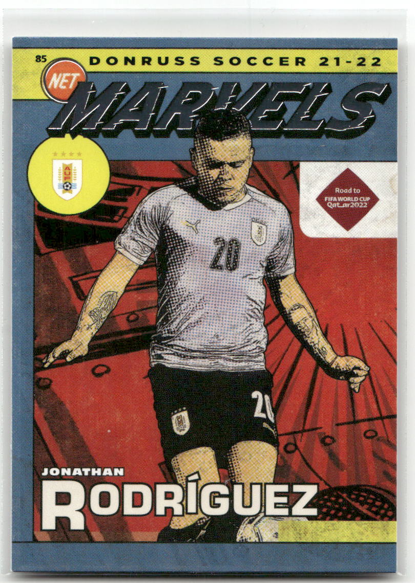 Fußball Jonathan Rodríguez - 2021-22 Panini Donruss Soccer - Net Marvels Insert - Uruguay #11 Trading Card Original