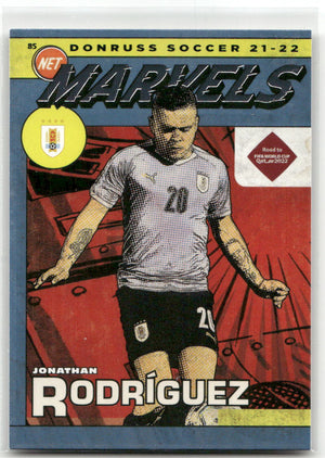 Fußball Jonathan Rodríguez - 2021-22 Panini Donruss Soccer - Net Marvels Insert - Uruguay #11 Trading Card Original