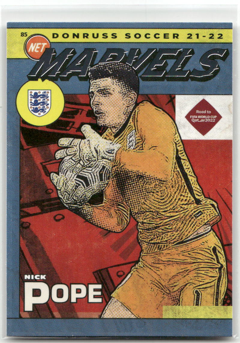 Fußball Nick Pope - 2021-22 Panini Donruss Soccer - Net Marvels Insert - England #12 Trading Card Original