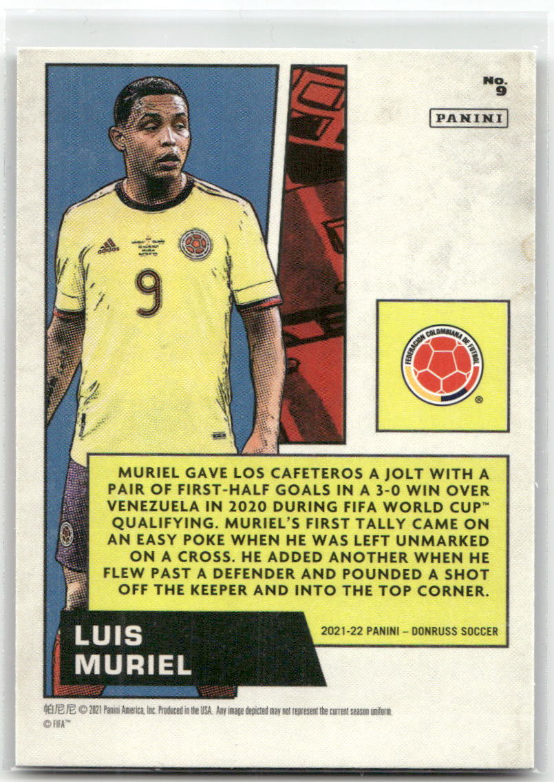 Fußball Luis Muriel - 2021-22 Panini Donruss Soccer - Net Marvels Insert - Colombia #85 Trading Card Original