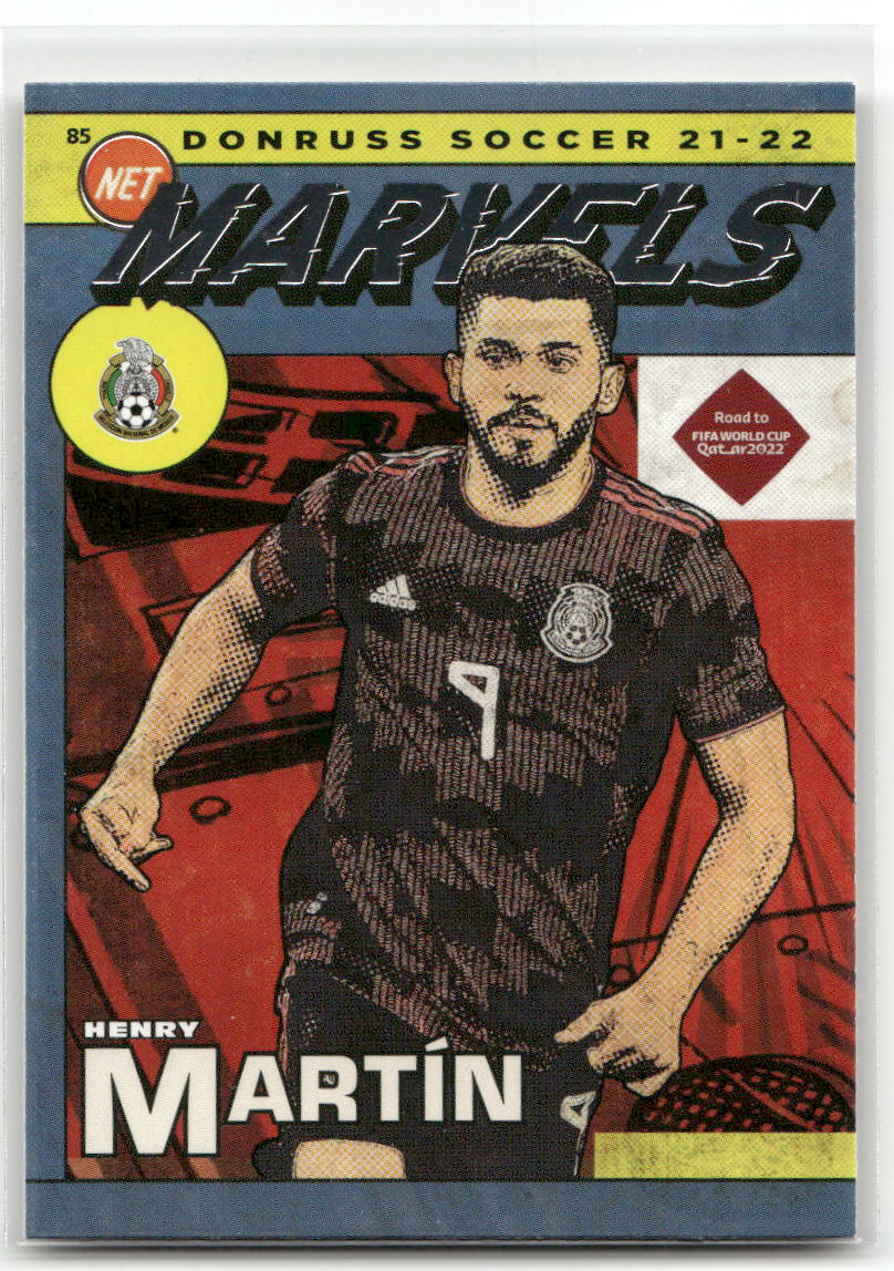 Fußball Henry Martín - 2021-22 Panini Donruss Soccer - Net Marvels Insert - Mexico #19 Trading Card Original