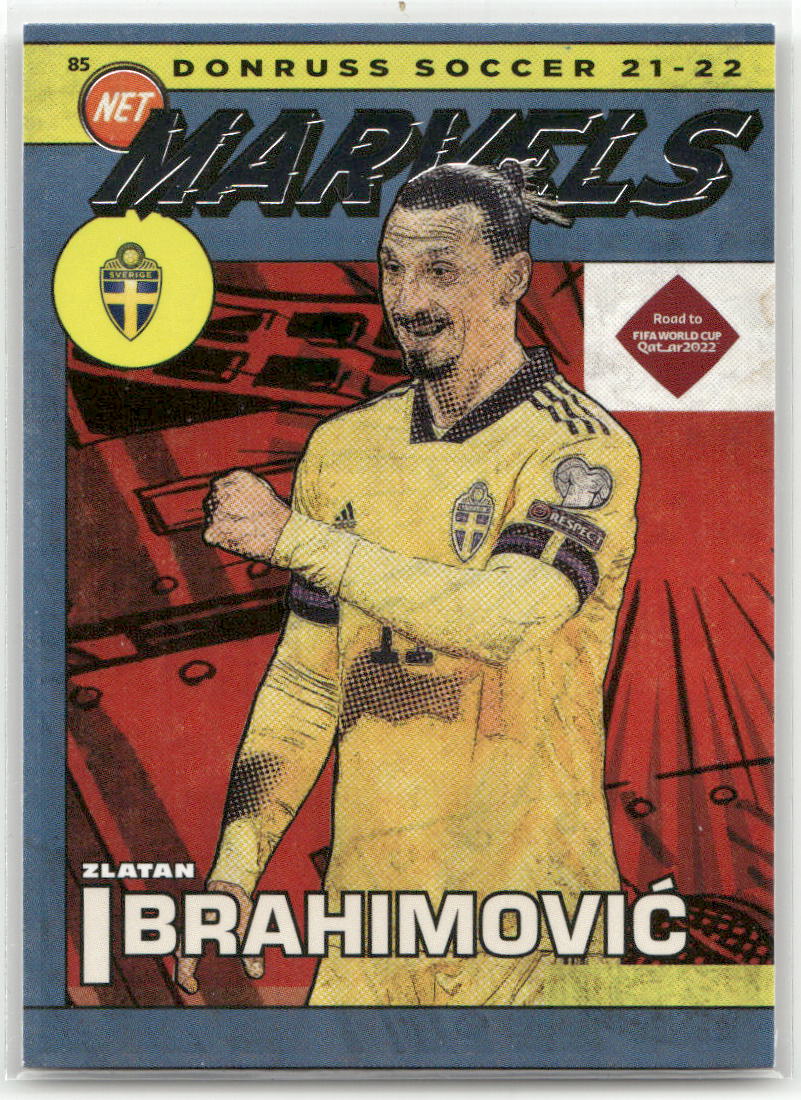 Fußball Zlatan Ibrahimović - 2021-22 Panini Donruss Soccer - Net Marvels Insert - Sweden #17 Trading Card Original