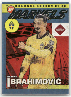 Fußball Zlatan Ibrahimović - 2021-22 Panini Donruss Soccer - Net Marvels Insert - Sweden #17 Trading Card Original