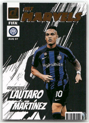 Fußball Lautaro Martínez - 2022-23 Panini Donruss Soccer - Net Marvels Insert - Inter Milan #9 Trading Card Original