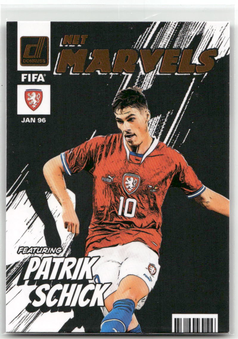 Fußball Patrik Schick - 2022-23 Panini Donruss Soccer - Net Marvels Insert - Czechia (Czech Republic) #5 Trading Card Original