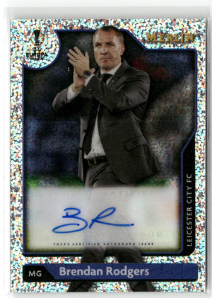 Fußball Brendan Rodgers - 2021-22 Topps Merlin Chrome UEFA Europa League - Silver Inferno /150 - Leicester City FC #A-RO Trading Card Original