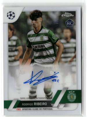 Fußball Rodrigo Ribeiro Rookie - 2022-23 Topps Chrome UEFA UCC - Rookie Auto - Sporting Clube de Portugal #CA-RR Trading Card Original