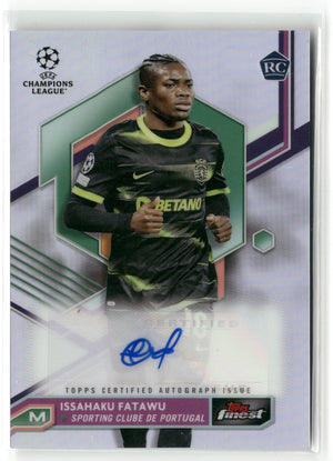Fußball Issahaku Fatawu Rookie - 2022-23 Topps Finest UCL & UEL 2022/23 - Rookie Silver Auto - Sporting Clube de Portugal #A-IF Trading Card Original