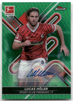 Fußball Lucas Höler - 2021-22 Topps Finest Bundesliga - Green Wave 50/50 LOTL - Sport-Club Freiburg #63 Trading Card Original