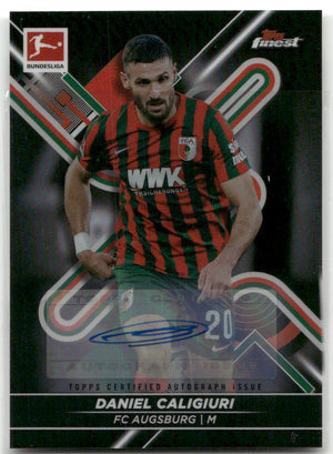 Fußball Daniel Caligiuri - 2022 Topps Finest Bundesliga - Black Auto /250 - FC Augsburg #2 Trading Card Original