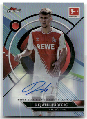 Fußball Dejan Ljubicic - 2022-23 Topps Finest Bundesliga - Silver Wave Auto - 1. FC Köln #76 Trading Card Original