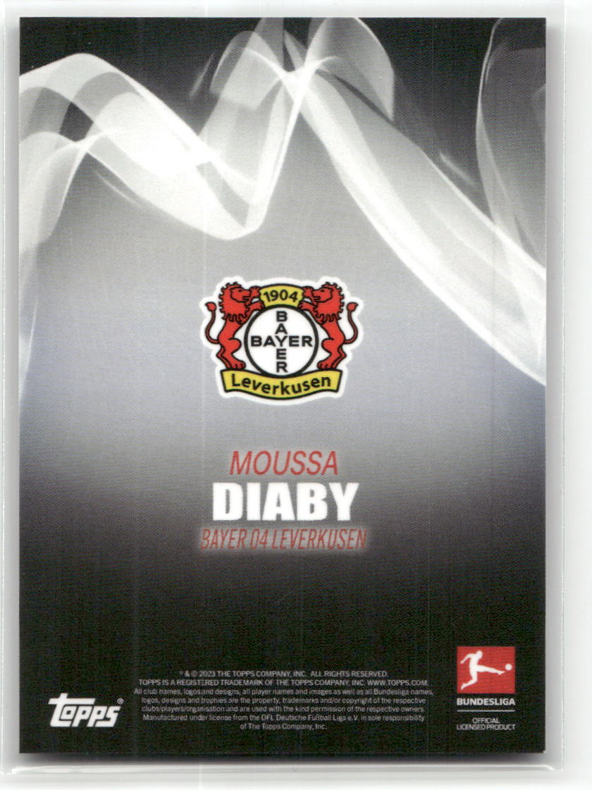 Fußball Moussa Diaby - 2023 Topps Bundesliga International Stars - True Purple Auto /49 - Bayer 04 Leverkusen Trading Card Original