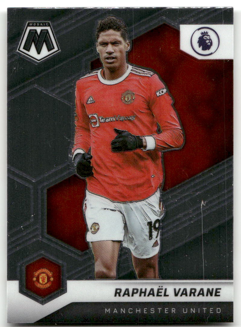 Fußball Raphaël Varane - 2021-22 Panini Mosaic Premier League Soccer - Manchester United #150 Trading Card Original