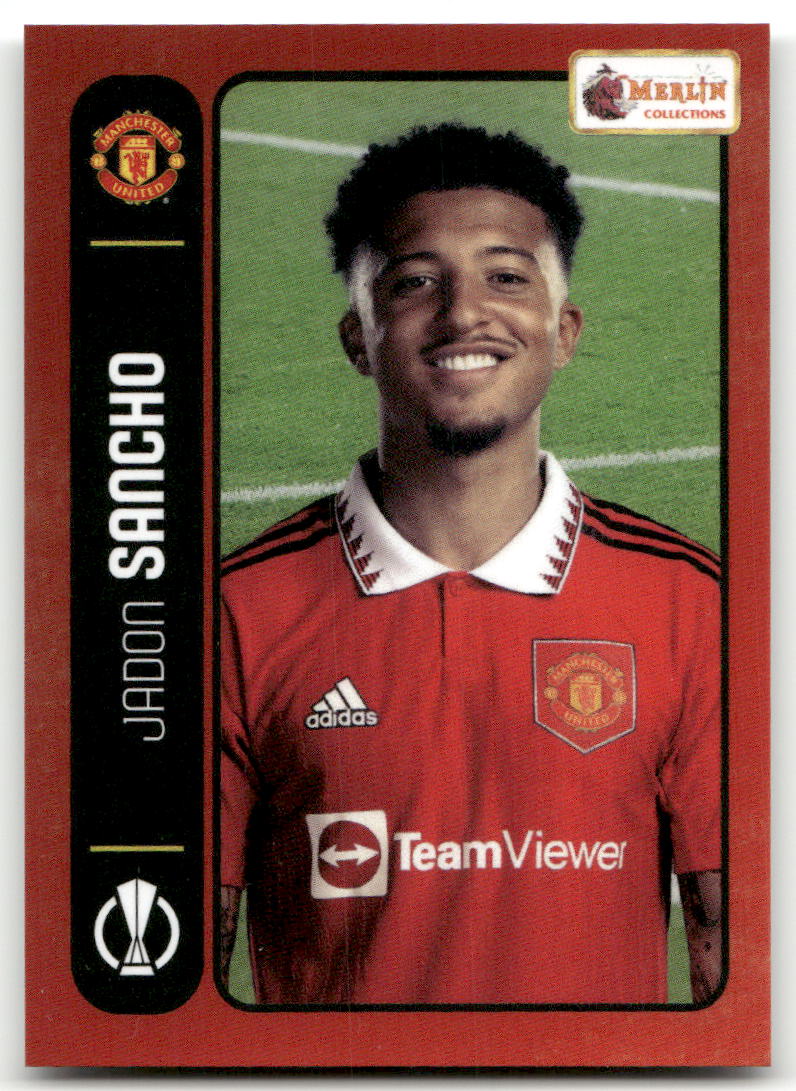 Fußball Jadon Sancho - 2022-23 Topps Merlin Heritage 98 Card Collection - Manchester United #081 Trading Card Original