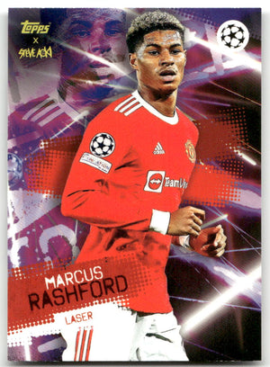 Fußball Marcus Rashford - 2022 Topps x Steve Aoki Football Festival UEFA CL - Laser - Manchester United Trading Card Original