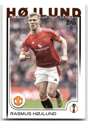 Fußball Rasmus Højlund - 2024-25 Topps UEFA Europa League - Manchester United #184 Trading Card Original