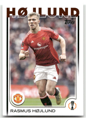 Fußball Rasmus Højlund - 2024-25 Topps UEFA Europa League - Manchester United #184 Trading Card Original