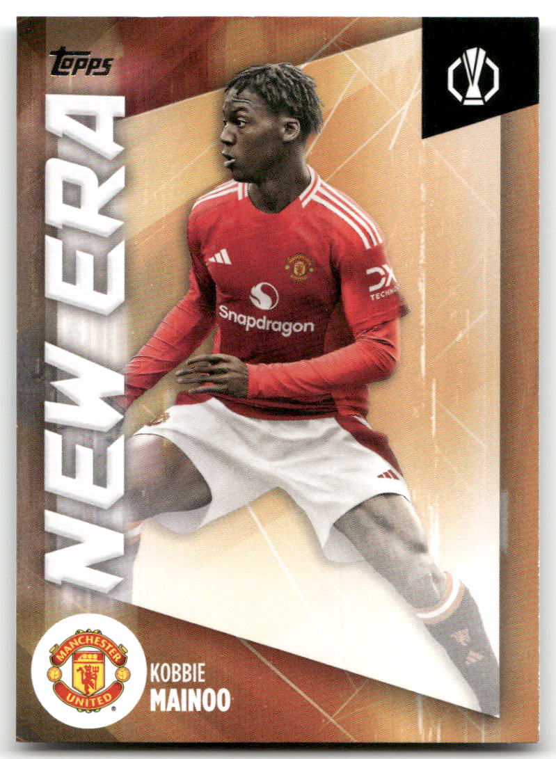 Fußball Kobbie Mainoo - 2024-25 Topps UEFA Europa League New Era - Manchester United #NE-18 Trading Card Original