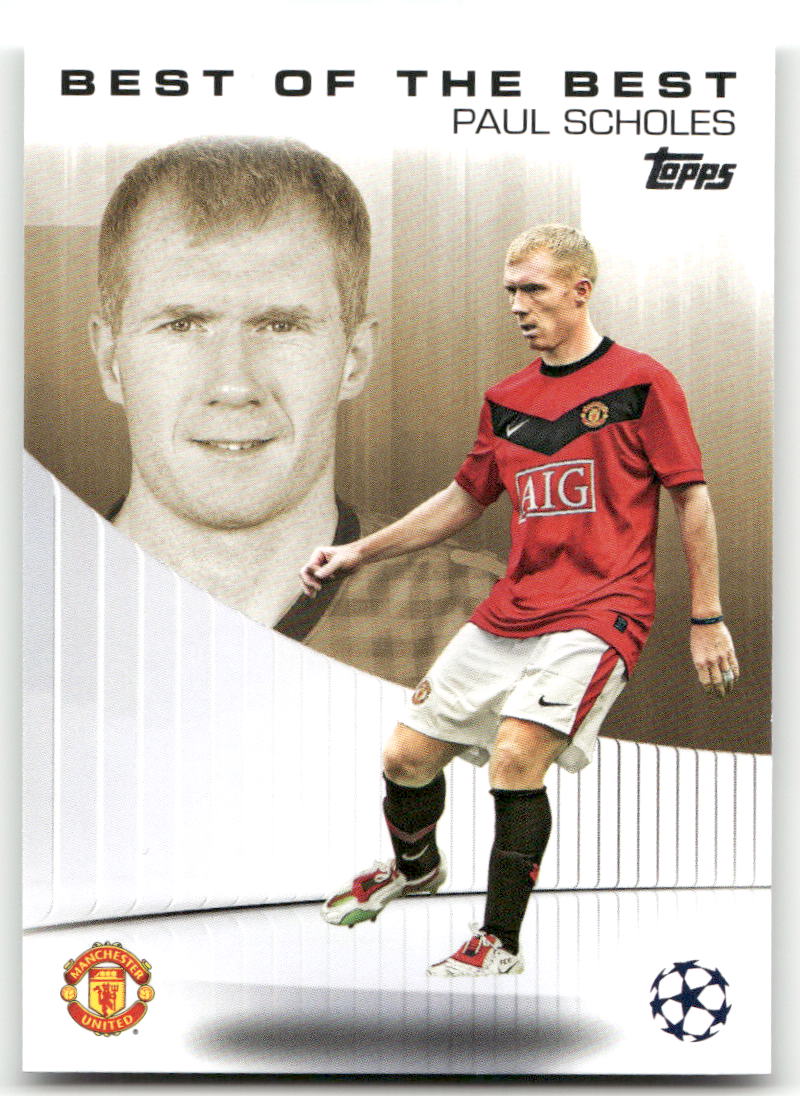 Fußball Paul Scholes - 2025 Topps UEFA CL Best of the Best - Manchester United #BOTB-12 Trading Card Original