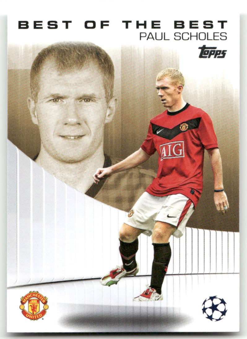 Fußball Paul Scholes - 2025 Topps UEFA CL Best of the Best - Manchester United #BOTB-12 Trading Card Original
