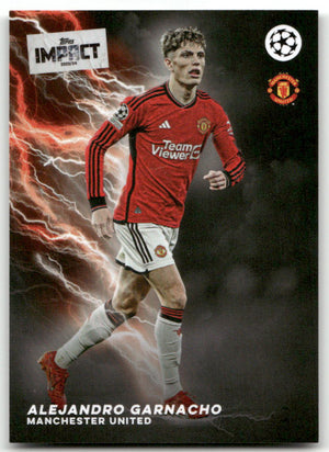 Fußball Alejandro Garnacho - 2023-24 2023/24 Topps Impact UEFA CL - Manchester United Trading Card Original