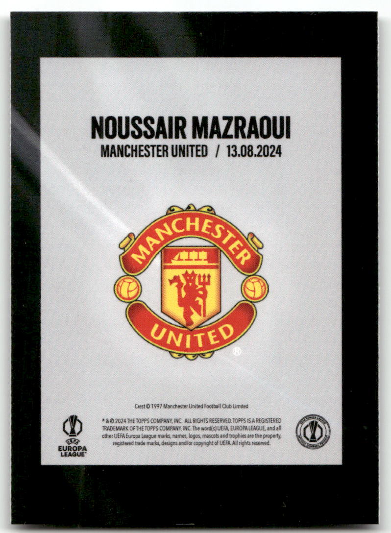 Fußball Noussair Mazraoui - 2024 Topps Here We Go UCC Summer Signings - Manchester United Trading Card Original